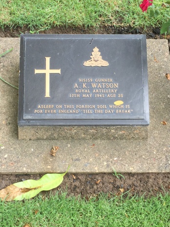 Headstone, Prisoner of War Cemetery along the River Kwai, Thailand