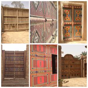 Painted doors at historic Diriyah