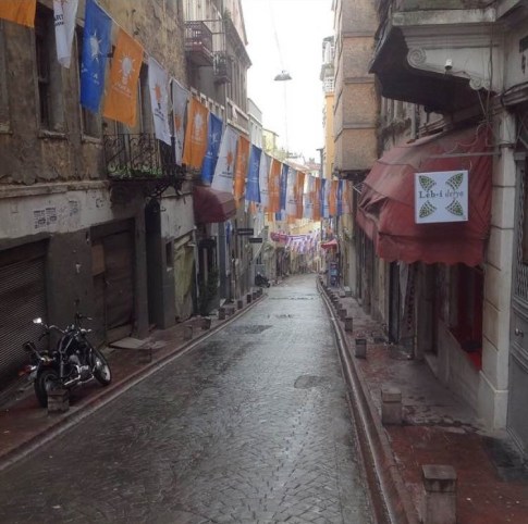 Istanbul election banners, March, 2014