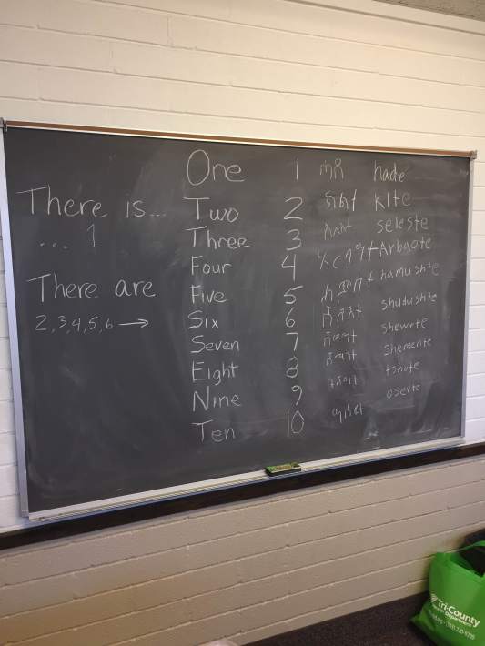 Counting in English and Tigrinya and English again